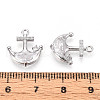 Brass Micro Pave Cubic Zirconia Pendants KK-N267-03A-P-3