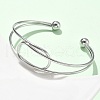 304 Stainless Steel Cuff Bangles BJEW-L682-034P-3