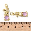 Rack Plating Brass Micro Pave Cubic Zirconia Jade Pendants X-KK-K377-92G-01-3