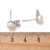 925 Sterling Silver Micro Pave Clear Cubic Zirconia Stud Earrings for Women EJEW-K303-02B-P-5