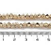 Electroplated Natural Lava Rock Beads Strands X-G-H303-A07-LG-4