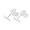 999 Fine Silver Stud Earrings for Women EJEW-S215-30S-05-1