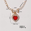 Colorful Sparkling Heart-shaped Necklace with Exquisite Fashionable Style FI4728-2-1
