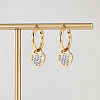 Stylish Stainless Steel Heart Hoop Earrings PR7038-5