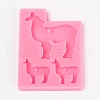 Goat Silicone Pendant Molds X-AJEW-WH0022-20-1