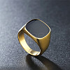 Square Stainless Steel Enamel Finger Rings for Men FS-WG78CFC-06-1