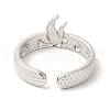 Non-Tarnish 201 Stainless Steel Open Cuff Ring RJEW-E063-42P-3