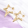 304 Stainless Steel Star Stud Earrings EJEW-B108-17G-3