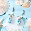 2Pcs Glass Wishing Bottle inside Lampwork & Glass Seed Beads Pendant Decorations HJEW-JM03259-1