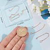 Beebeecraft 8Pcs 4 Styles Sterling Silver Chain Extender STER-BBC0007-06RG-3
