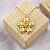 304 Stainless Steel Flower Pendant Necklaces for Women NJEW-D319-01G-3