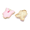 Rack Plating Alloy Enamel Pendants ENAM-N056-391B-01KCG-2