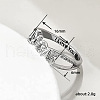 Brass Micro Pave Cubic Zirconia Finger Rings for Women FS-WG11F27-01-2