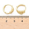 Heart Brass Hoop Earrings EJEW-Z102-15G-5