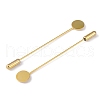Brass Lapel Pin Base Settings KK-WH0045-025B-G-2