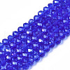 Electroplate Glass Beads Strands EGLA-A034-T8mm-B27-4