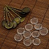 18mm Transparent Clear Domed Glass Cabochon Cover for Iron Hair Bobby Pin DIY Making DIY-X0070-1