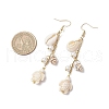 2Pair 304 Stainless Steel Star & Turtle Dangle Earrings EJEW-JE06400-4