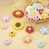 Beadthoven 19Pcs 19 Styles Flower Food Grade Eco-Friendly Silicone Focal Beads SIL-BT0001-05-5