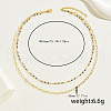 Vintage Brass Colorful Enamel Double Layer Necklaces for Women OH1707-5