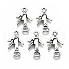 Tibetan Style Alloy Pendants TIBEP-N009-028AS-RS-1