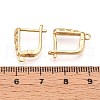 Brass Micro Pave Cubic Zirconia Hoop Earring Finding KK-N261-40G-3
