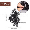 Flower Pattern Polyester Embroidered Lace Appliques DIY-WH0304-593A-2
