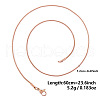 1.2MM Unisex 304 Stainless Steel Snake Chains Necklaces YO4082-13-1