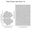 2Pcs 2 Styles Carbon Steel Cutting Dies Stencils DIY-WH0309-831-6