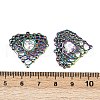 304 Stainless Steel Rhinestone Pendants STAS-L290-52RC-3