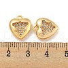 Brass Micro Pave Clear Cubic Zirconia Pendants KK-U006-07G-02-3