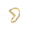 925 Sterling Sliver Pave Cubic Zirconia Geometric Finger Rings WL4318-2-5