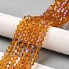 Transparent Electroplate Glass Beads Strands EGLA-A039-T2mm-L28-4
