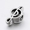 Alloy Musical Notes Large Hole European Beads MPDL-M040-08AS-1