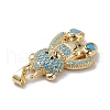 Brass Micro Pave Cubic Zirconia Pendants KK-M240-17C-4