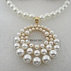 Plastic Imitation Pearl Beaded Stud Earrings & Necklaces Sets for Women FS-WGDB8BB-01-4