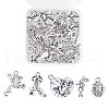 100Pcs 5 Style Tibetan Style Alloy Charms FIND-SZ0002-84-1