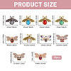 CHGCRAFT 10Pcs 10 Styles Alloy Cabochons FIND-CA0009-85-2
