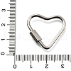 Non-Tarnish 304 Stainless Steel Screw Carabiner Lock Charms STAS-K195-02P-3