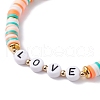 Handmade Polymer Clay Beads Bracelets Set BJEW-TA00043-01-8