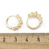Brass Clear Cubic Zirconia Hoop Earrings EJEW-Q014-24G-3