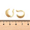 Brass Micro Pave Clear Cubic Zirconia Cuff Earrings EJEW-F370-07G-6