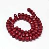 Faceted Rondelle Glass Beads Strands X-GLAA-I033-8mm-11-2