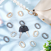 WADORN 12Pcs 3 Styles Alloy Spring Gate Rings FIND-WR0008-94-4