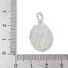 Brass Pave Natural White Shell Pendants KK-S522-07A-P-3