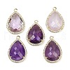 Natural Amethyst Faceted Pendants G-I382-05G-06-1