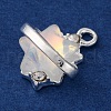 Rack Plating Alloy Cubic Zirconia Pendants FIND-Q116-03S-01-2