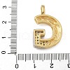 Brass Micro Pave Cubic Zirconia Pendants KK-B126-02G-G-3