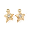 Brass Micro Pave Cubic Zirconia Pendants KK-S531-12G-F-1