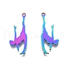 Ion Plating(IP) 201 Stainless Steel Pendants STAS-B027-29MC-1